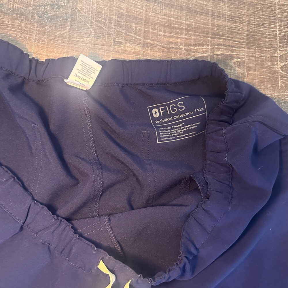 FIGS Technical Collection Pisco Basic Scrub Pants Navy Blue Men’s Size XXL - Picture 2 of 5
